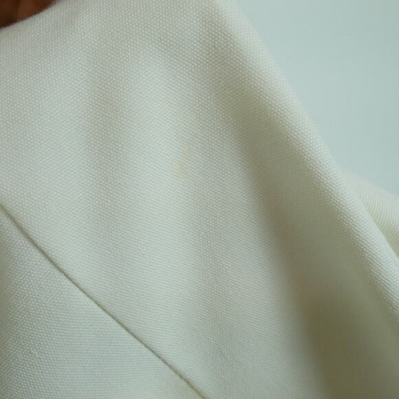 Vintage M L Peacoat 60s Mod Swing A Line Cream White Preppy Retro Spring Twee - Picture 11 of 13